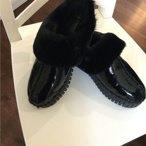 Ilse  Jacobson Black Faux Fur Lined open in the back
